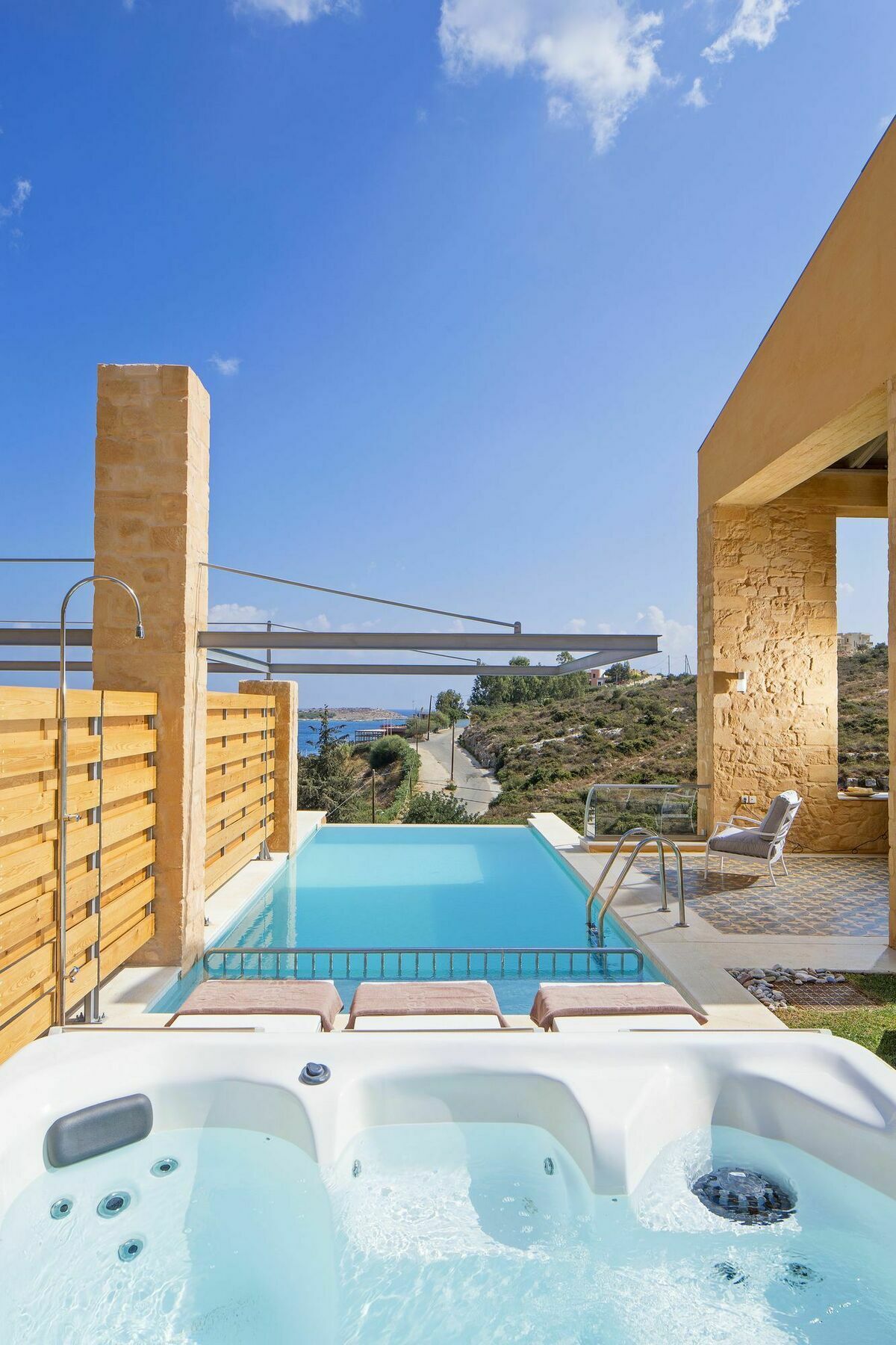 Olea Villas - Infinity Pool, Hot Tub, Sea Views Марати Екстериор снимка